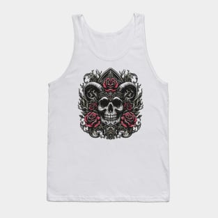 metal skull design Tank Top